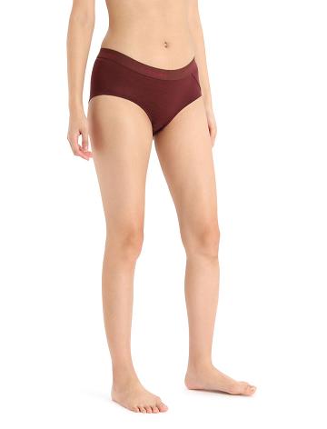 Dámské Spodní Prádlo Icebreaker Merino Sprite Hot Pants Červené | CZ 1241VRWD